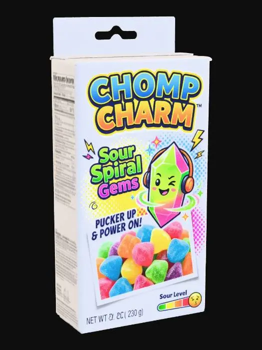 3D model for Chomp Charm Sour Gems Box