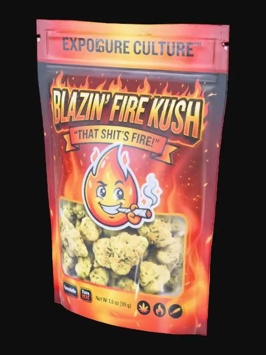 3D model for Cannabis Blazin' Fire Kush Packet