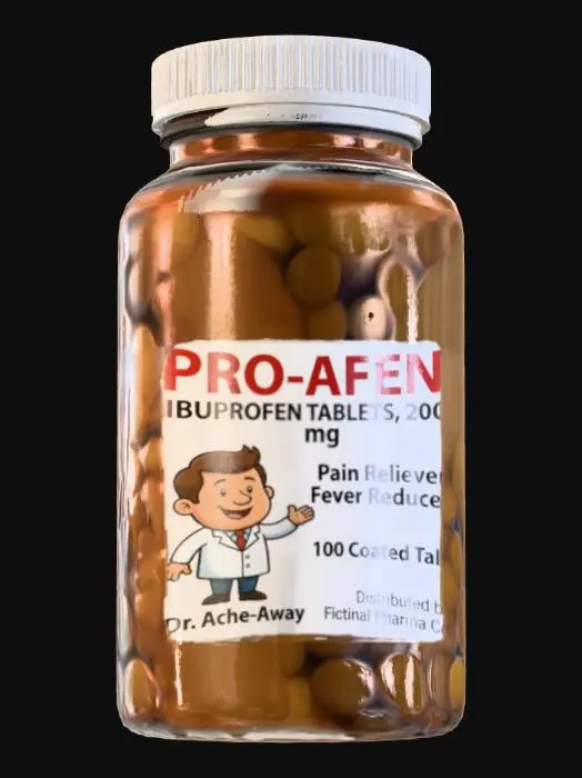 3D model for Ibuprofen Bottle Illustration