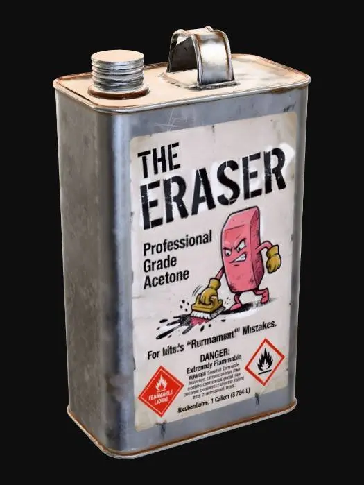 3D model for Eraser Acetone Container