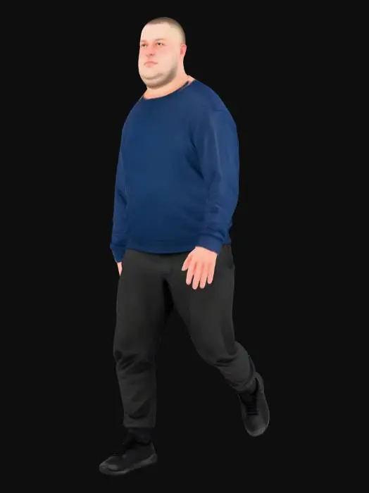 3D model for Man in Sweatshirt and Sweatpants