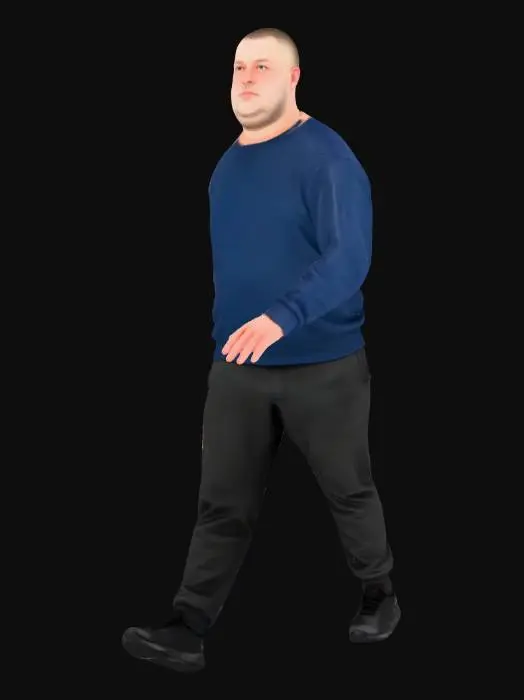 3D model for Man in Sweatshirt and Sweatpants