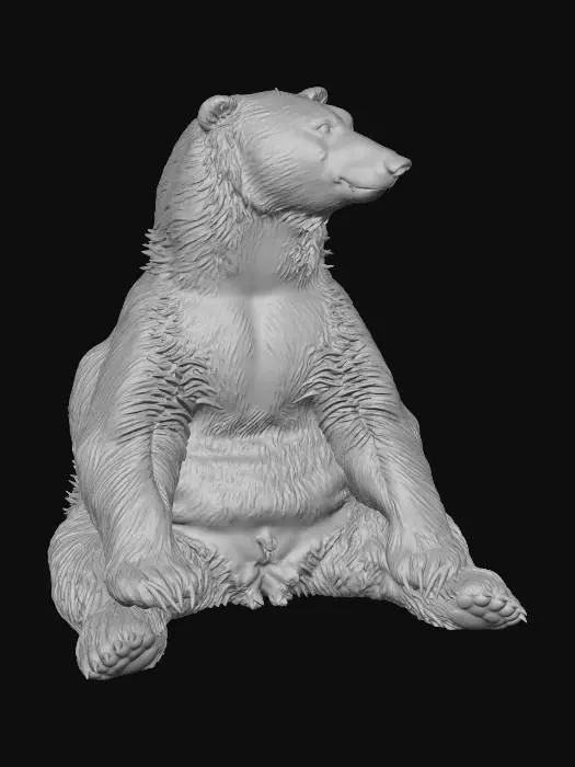 3D model for American Grizzly Bear, Posed