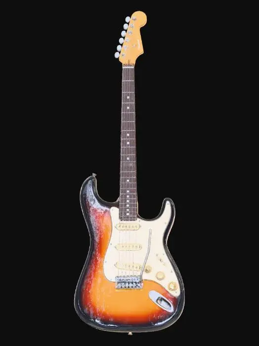 3D model for Fender American Ultra Stratocaster Rosewood Fingerboard Electric Guitar Ultraburst