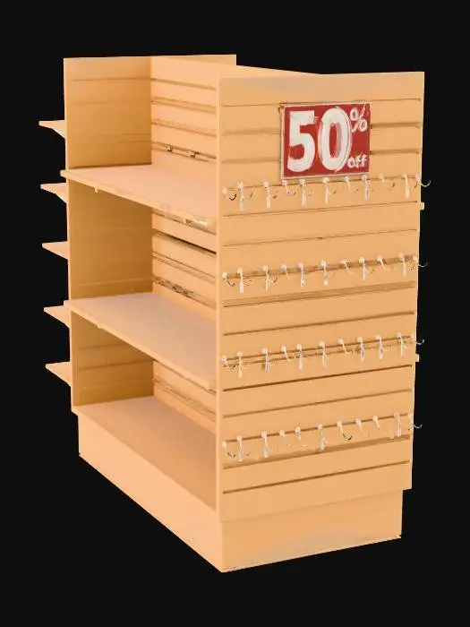 3D model for Discount Store Shelf