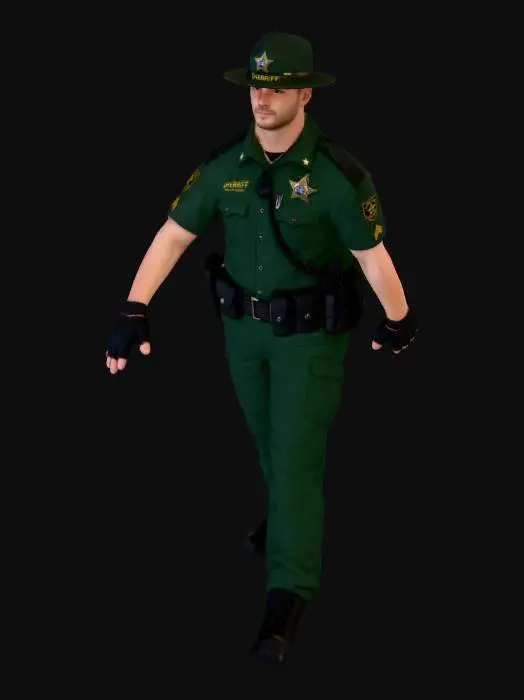 3D model for Pinellas County Sheriff Character