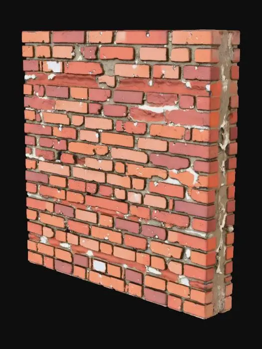 3D model for 4x4 Brick Wall