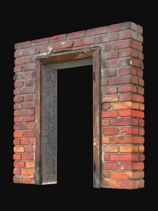 3D model for 4x4 Brick Wall Doorframe
