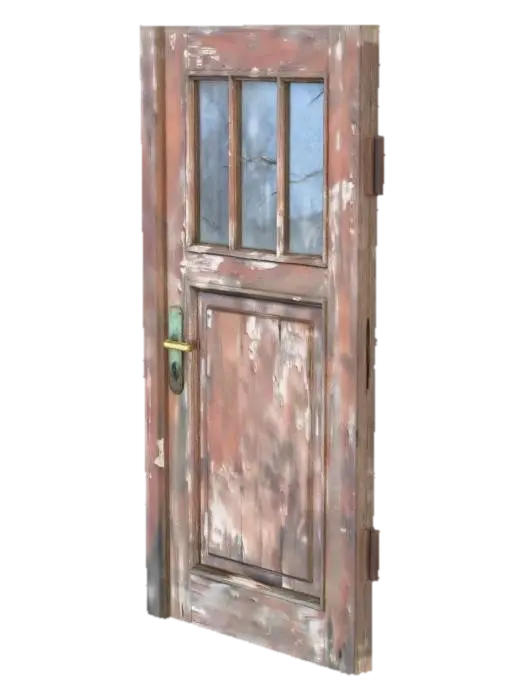 4x4 Brick Wall Door 3D model, vytvořený pomocí AI