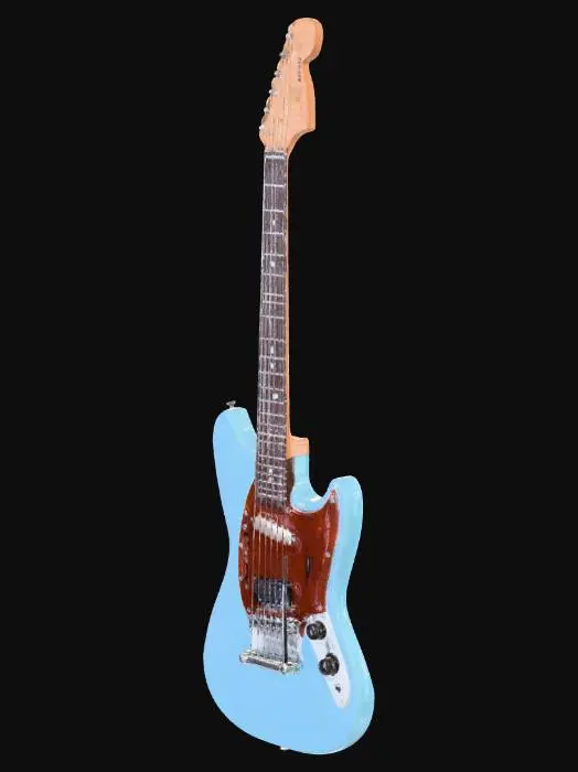 3D model for Fender Kurt Cobain Signature Mustang Electric Guitar Sonic Blue Rosewood Fingerboard