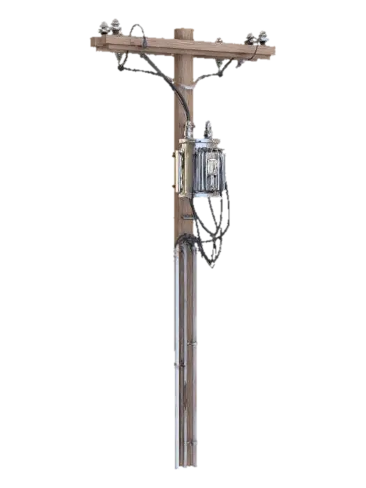 Rural Power Line - Electric 3D model, vytvořený pomocí AI