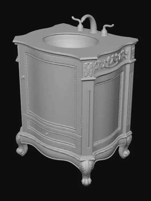 3D model for Elegant Traditional Bathroom Vanity