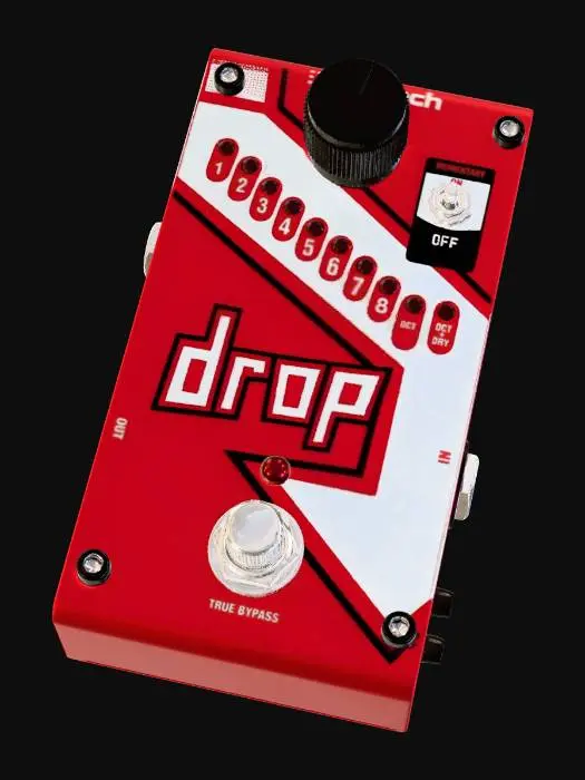 3D model for DigiTech Drop Polyphonic Drop-tune Pitch-shift Pedal - Red