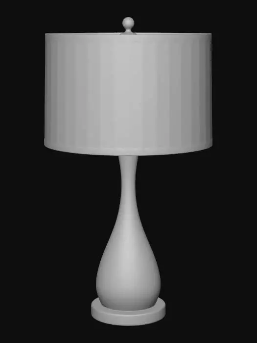 3D model for Mid-Century Teardrop Wood Table Lamp