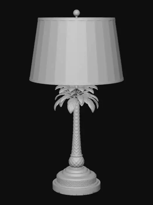 3D model for Tropical Style Nightstand Palm Tree Lamp