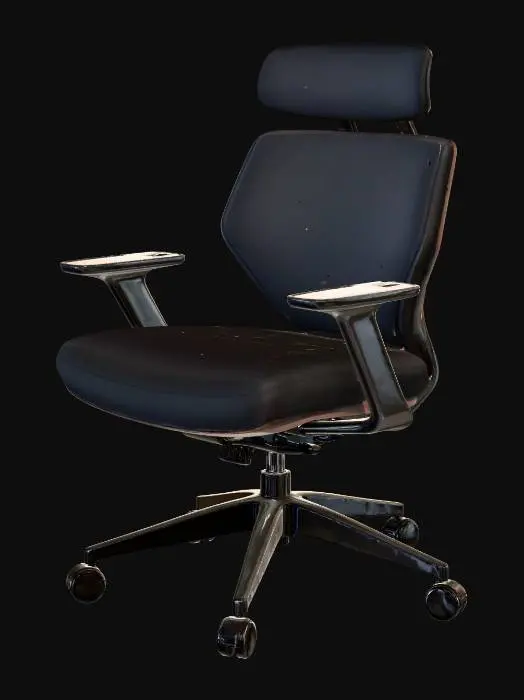 3D model for Wood-Trim Ergonomic Office Chair