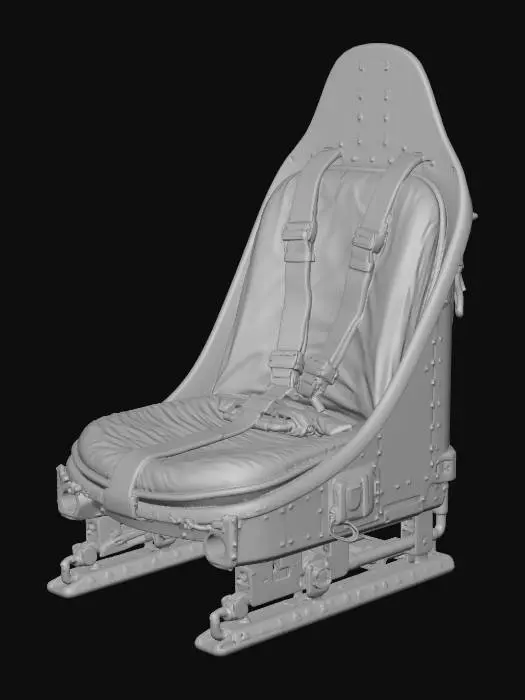 3D model for WW2 Fighter Pilot Seat