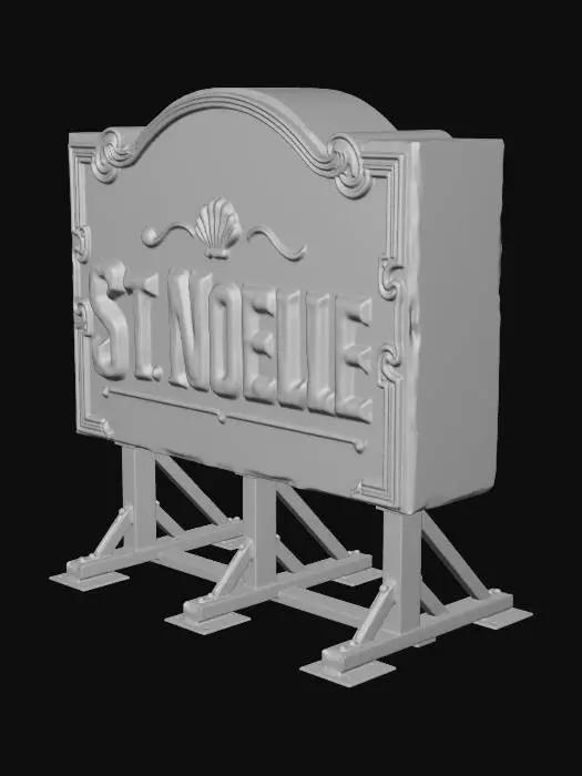 3D model for Fresh From the Sea Seafood Sign