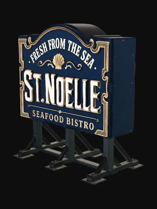 3D model for Fresh From the Sea Seafood Sign
