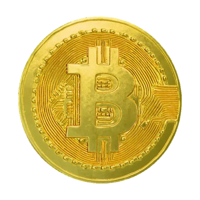 Hyper-realistic gold physical crypto coin with a dollar-sign motif where the “S” is… 3D model, AI generated