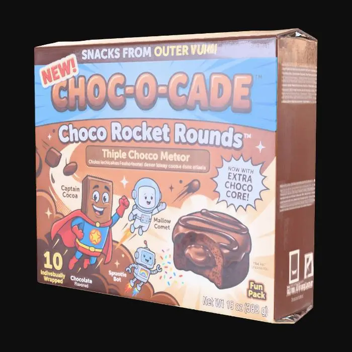 3D model for Choco Rocket Rounds Box
