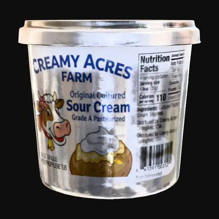 3D model for Creamy Acres Sour Cream