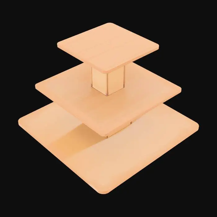 3D model for Wooden Display Stand