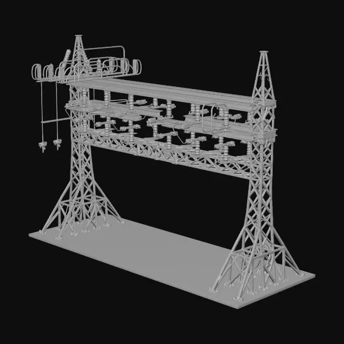 3D model for Busbar Setup for Power Substation
