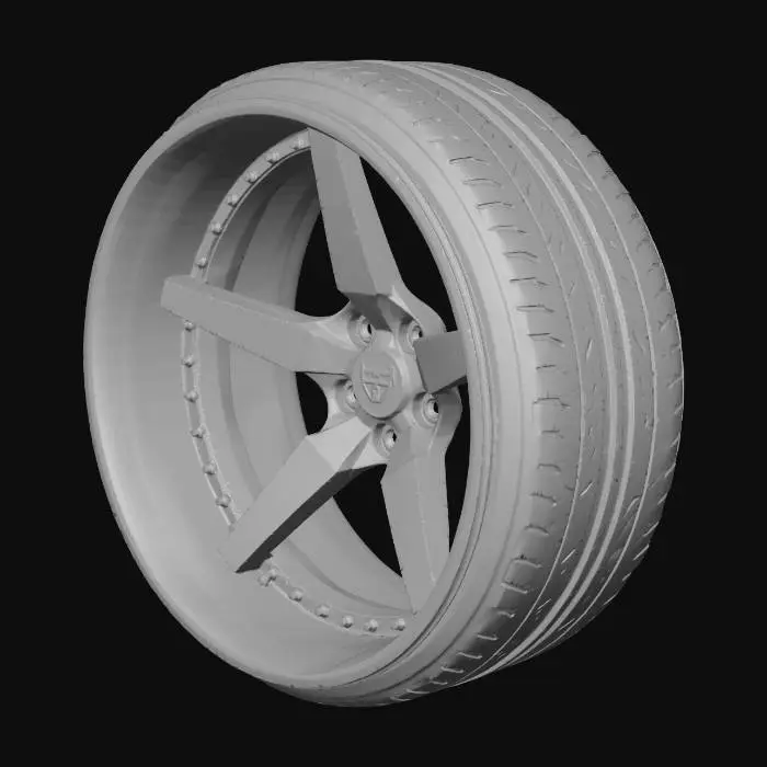 3D model for RV-DF14: CUSTOM 2 PIECE 5 SPOKE FORGED WHEEL