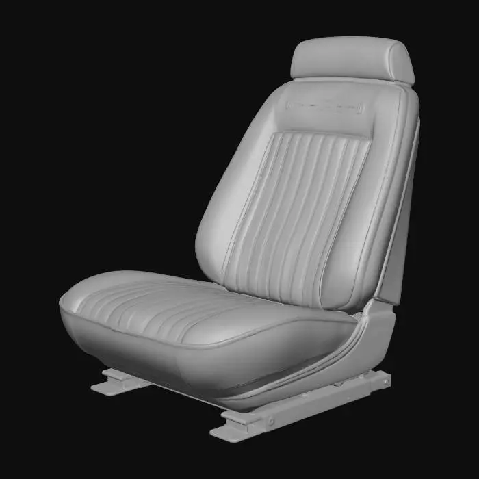 3D model for Classic Car Black Leather Bucket Seat