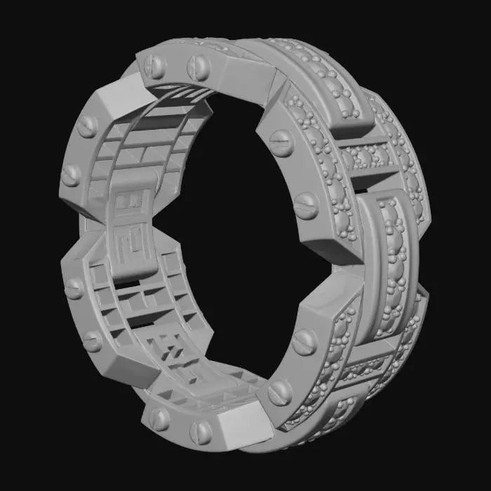 3D model for BRIGGS 14K Gold Ring with 1.00ct Diamonds