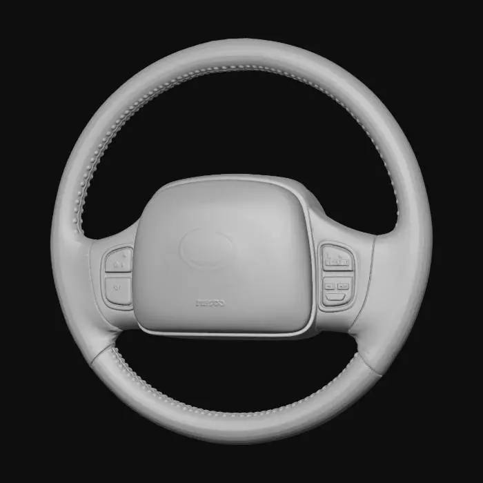 3D model for 90s Sedan Interior Steering Wheel