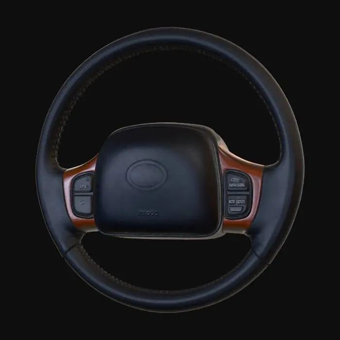 3D model for 90s Sedan Interior Steering Wheel