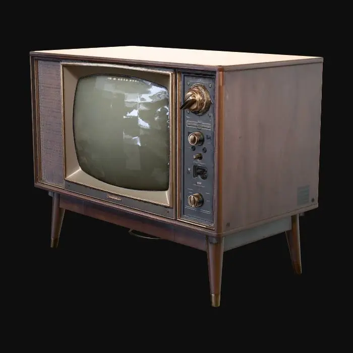 3D model for 1950s Wooden Television