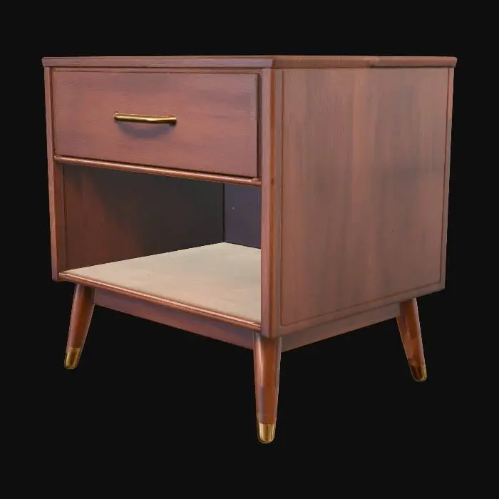 3D model for Mid-Century Walnut Nightstand