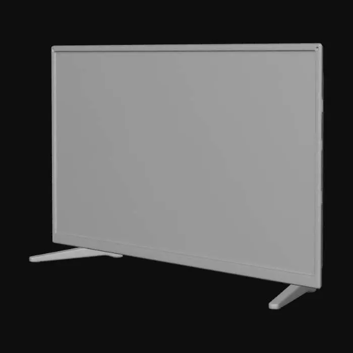 3D model for Sleek Black Flat Screen TV