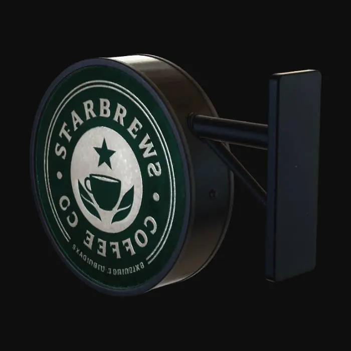 3D model for Starbrews Coffee Co Sign