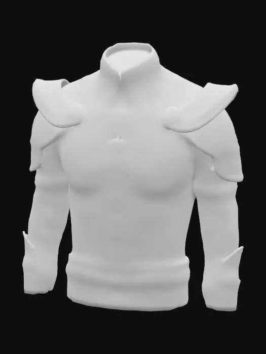 3D model for Fantasy chest armor from black leather with spiderweb decorations