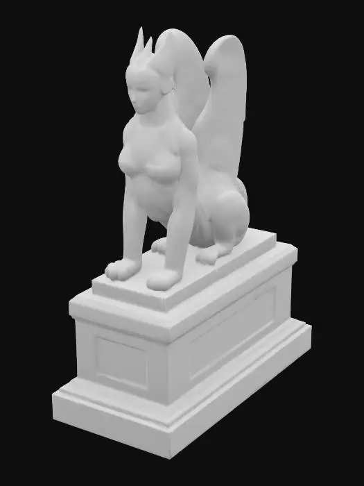 3D model for Winged Sphinx Statue