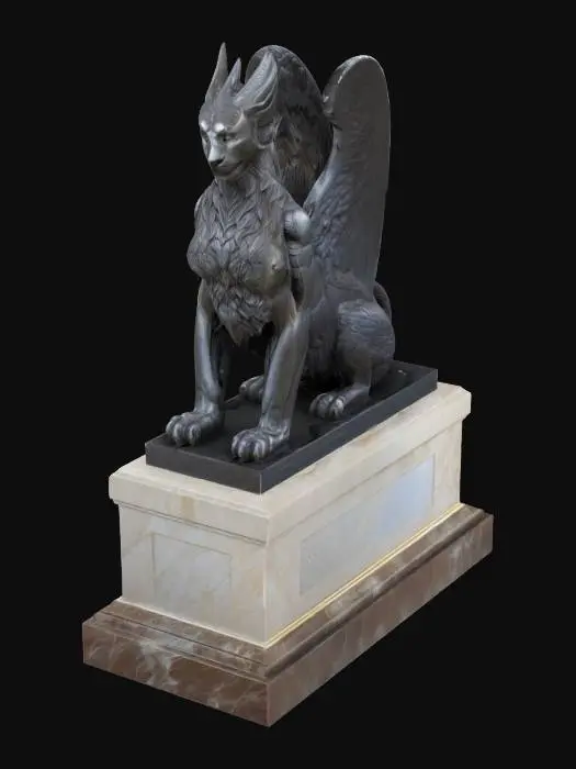 3D model for Winged Sphinx Statue