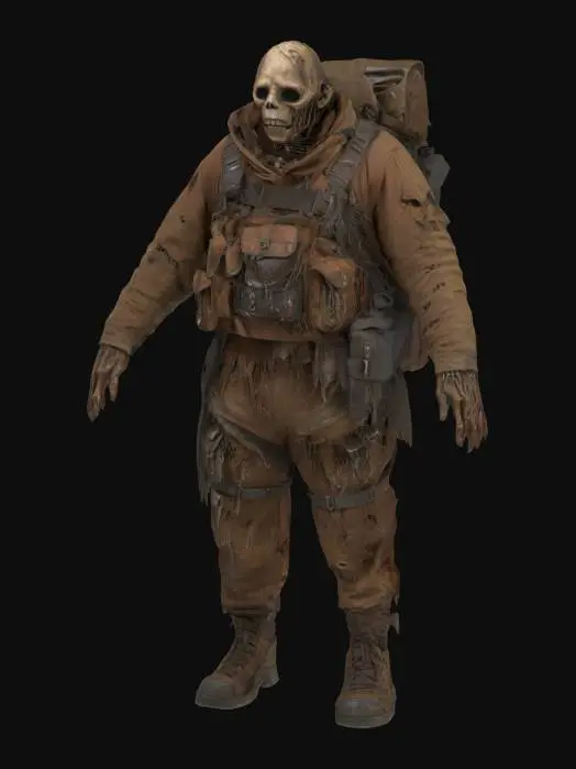 3D model for Wasteland Zombie