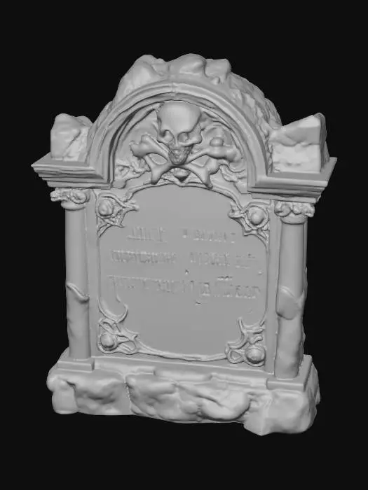 3D model for An ancient crumbling gravestone