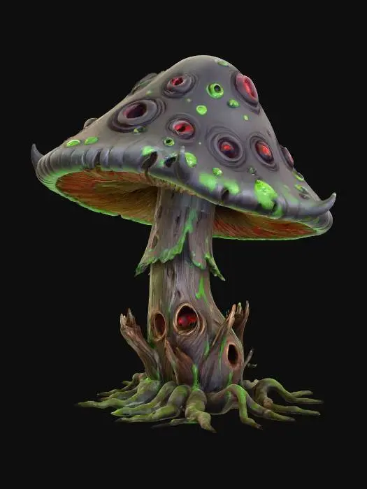 3D model for a zombie mushroom, #Halloween2025#