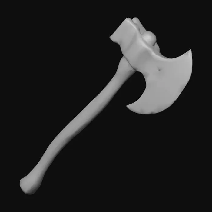 3D model for an old rusty axe
