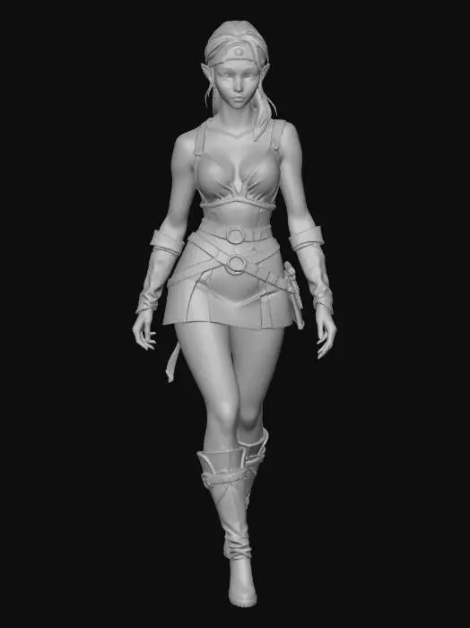 3D model for Elven Adventurer