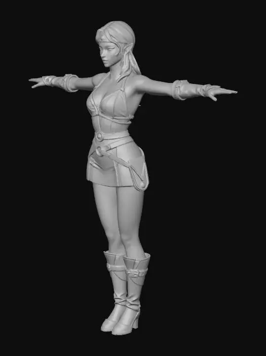 3D model for Elven Adventurer