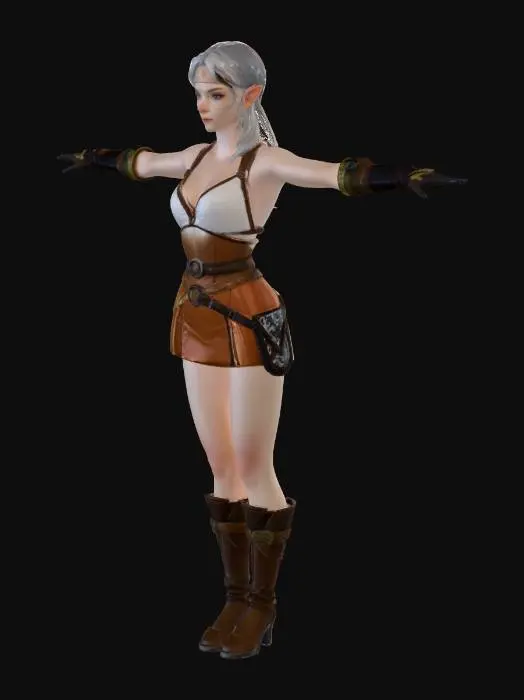 3D model for Elven Adventurer