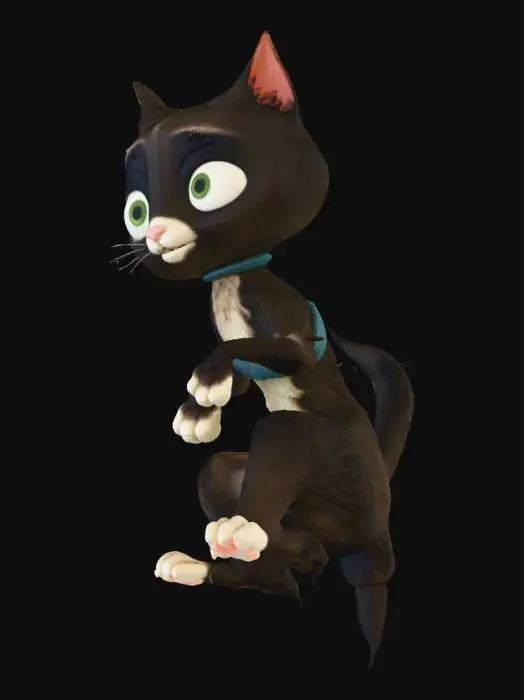 3D model for Curious Cat Character