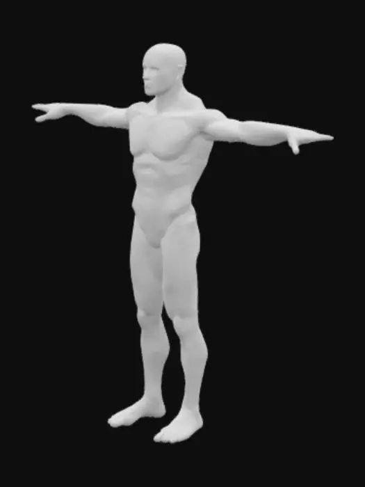 3D model for A humanoid figure base template