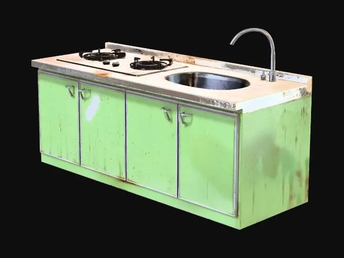 3D model for Rustic Kitchen Countertop